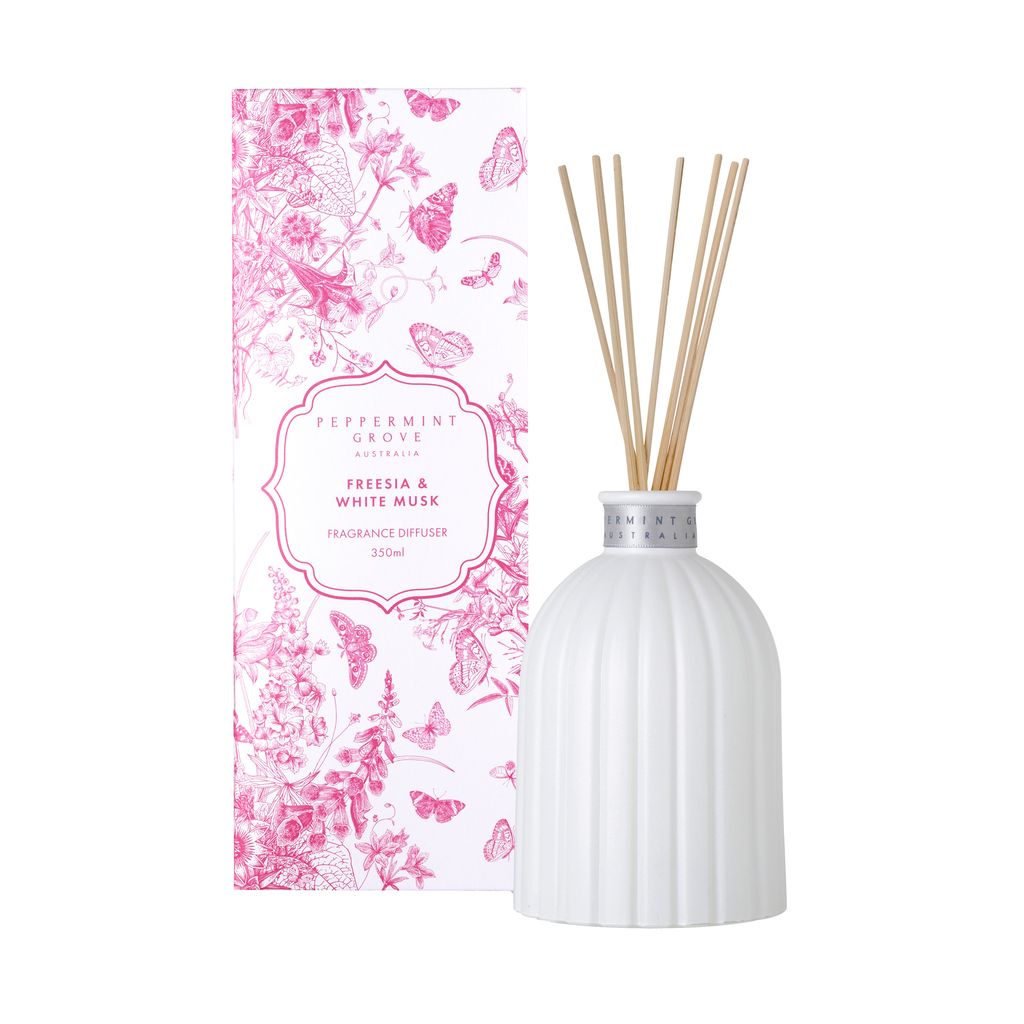 Freesia & White Musk Diffuser 350ml French Toile The Gymea Lily