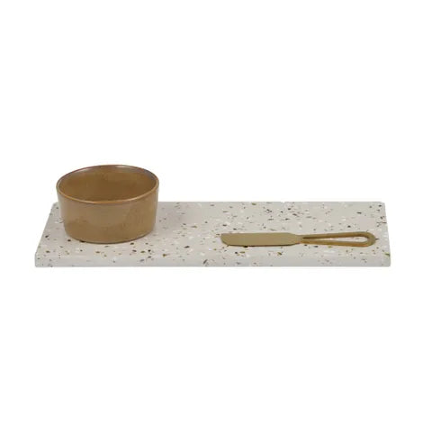 Anita 3PC Terrazzo/Ceramic Set 30 x 12 x 5cm