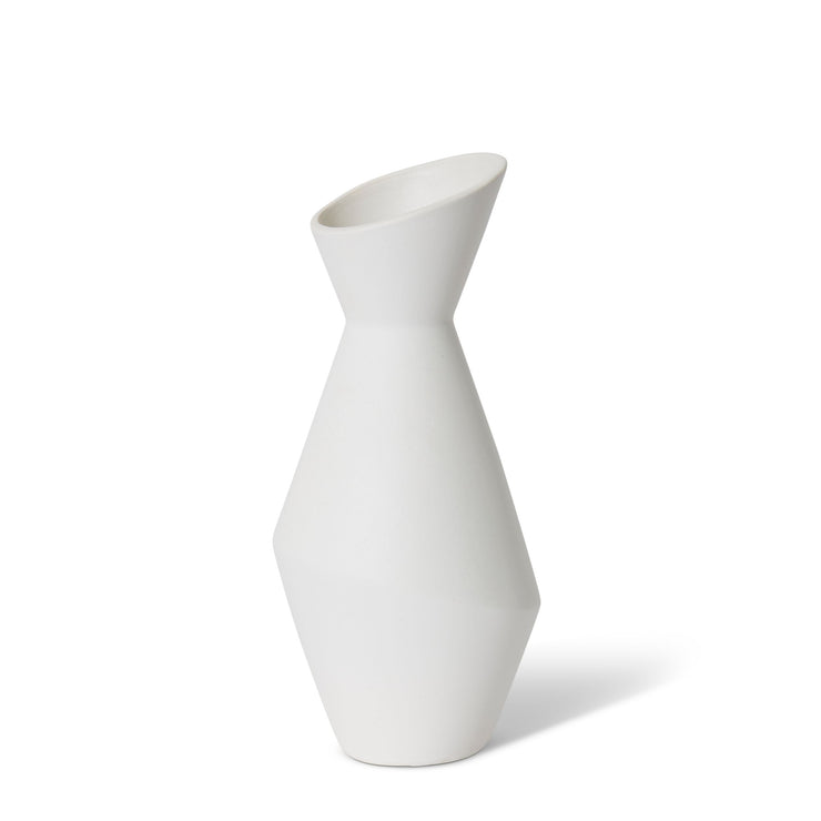 Emilia Vase Off White 11x11x26cm