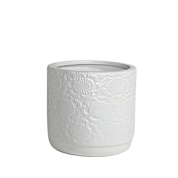 Lacey Grace Pot 13x13 cm Matt White