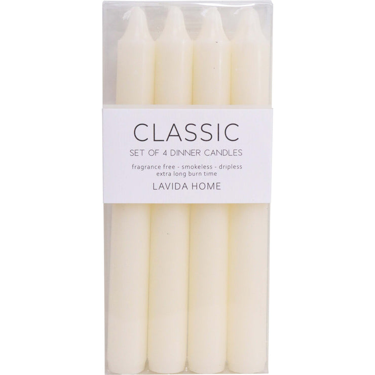 Classic Dinner candles set 4