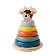 Cow Tower Rings Wooden Toy