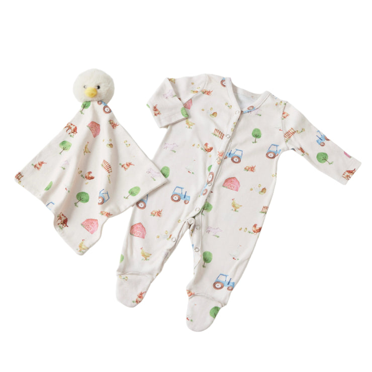 Barnyard Babies Romper And Comforter