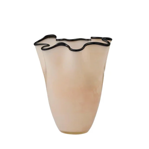 Jarvis Glass Vase 21 x 24.5cm Ivory/Black