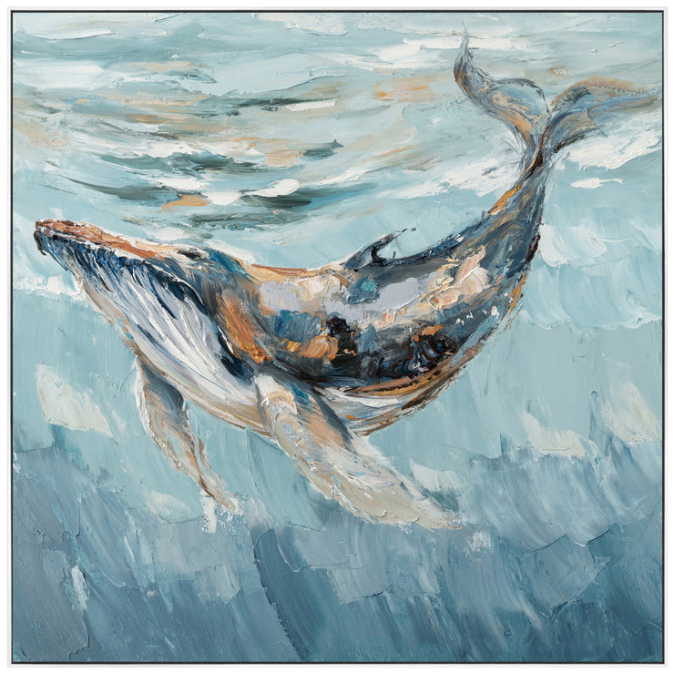 Whale Hello There Painting 83x83 cm
