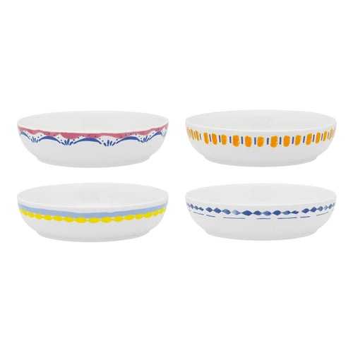 Positano Set 4 Dinner Bowls Mixed