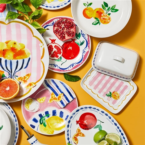 Positano Side Plate Pomegranate
