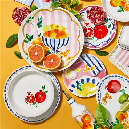 Positano Round Serving Plate Fruit