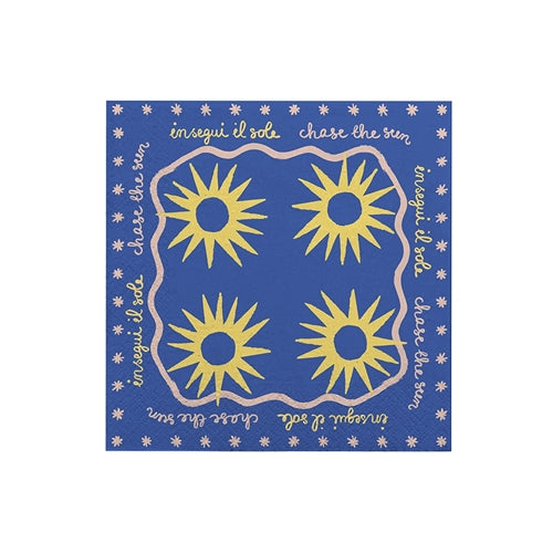 Sole 20pk Paper Napkin Blue