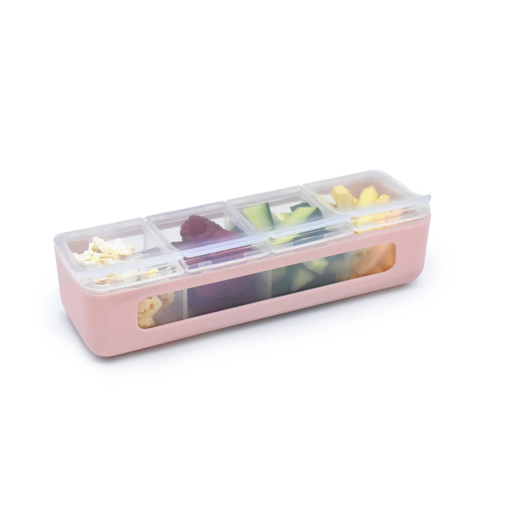 Meli Luxe 4 Compartment Snack Box Pink