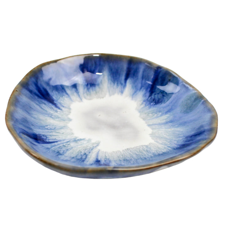 Ceramic Orbit Platter Blue 32x25