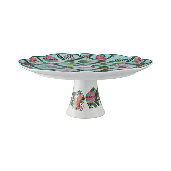 MW Tis The Season Footed Cake Stand 28cm Gift Boxed