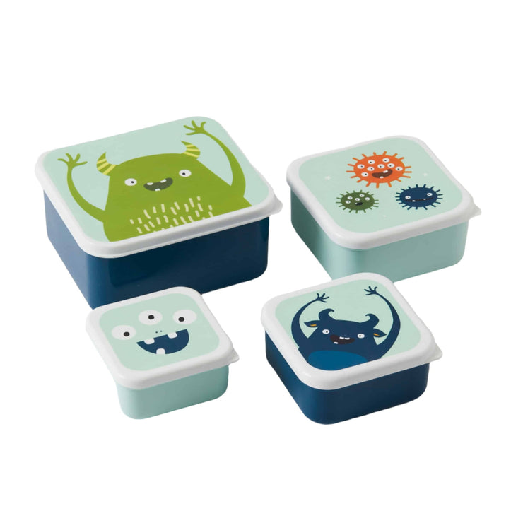 Monsters Lunch & Snack Box Set of 4