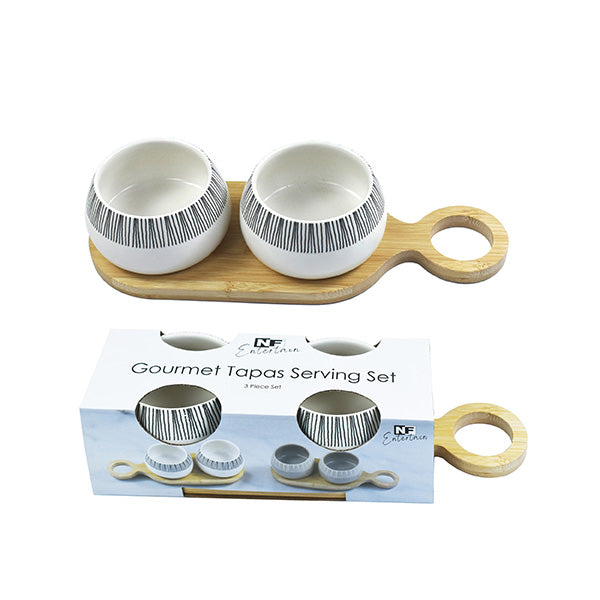 Gourmet Tapas Serving Set White 27x10x5cm