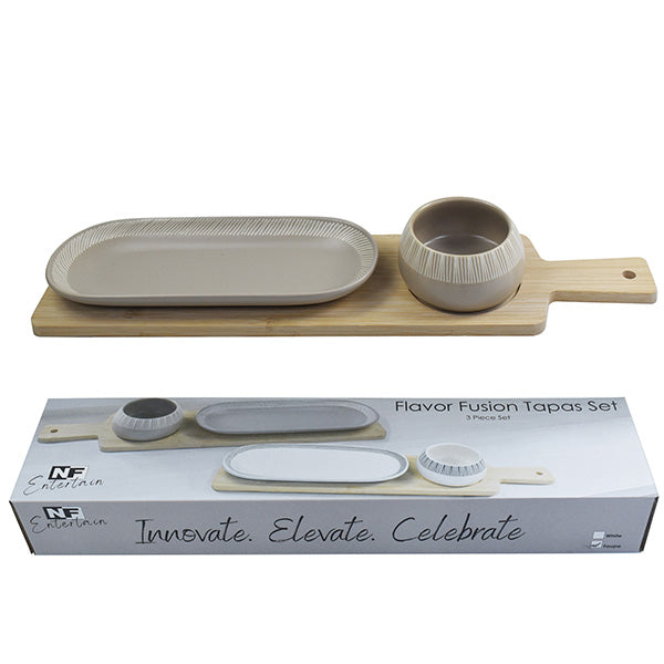 Flavour Fusion Tapas Set Taupe 3pc