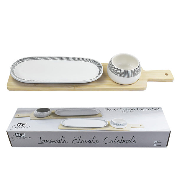 Flavour Fusion Tapas Set White 3pc