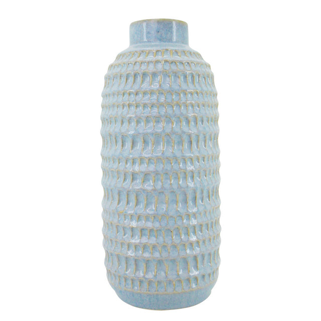 Dimple Vase Blue 12.5x28.5cm