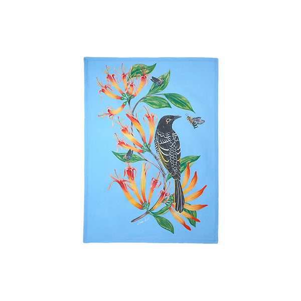 Eloise Short Lyric Tea Towel Regent Honeyeater