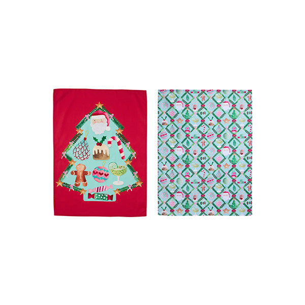 MW Tis The Season Tea Towel 50x70cm Set of 2 Assorted