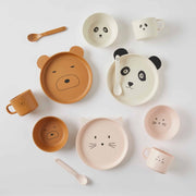 Animal Faces Bamboo 4pc Dinner Set Panda