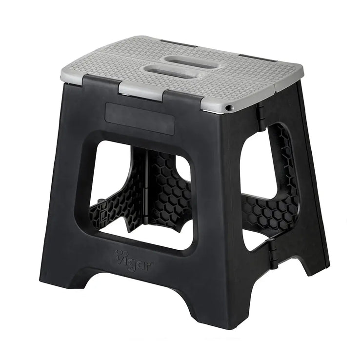 Vigar Compact Black-Grey Foldable Stool