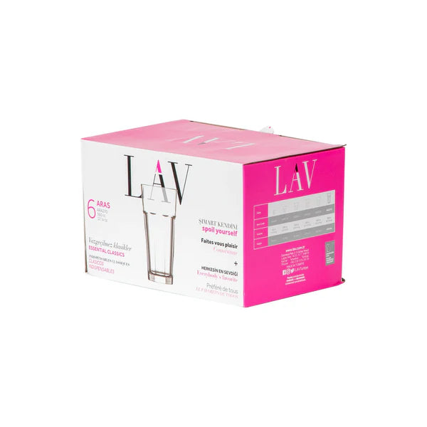 Lav 360ml Aras Highball Glasses - Pack of Six