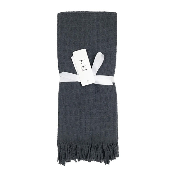 Camila Set of 2 Waffle Hand Towels 45x65cm Coal