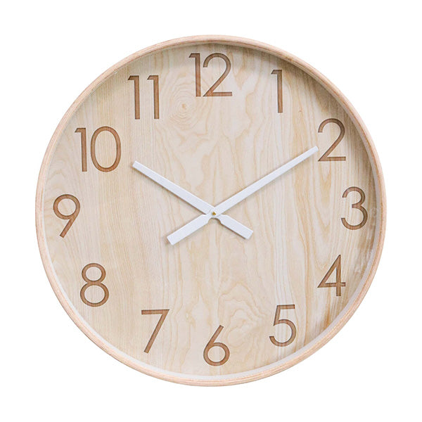 Clock Balsa/glass 60cm