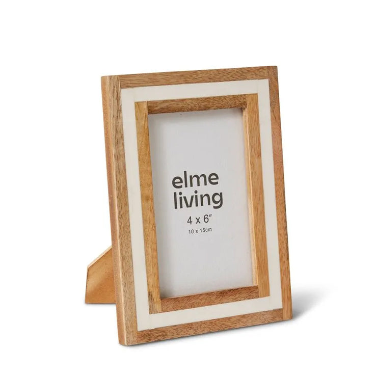 Pedro Photo Frame White/Natural 4x6" 15x2x20cm