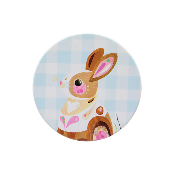 Pete Cromer Barn Friends Ceramic Round Coaster Bunny