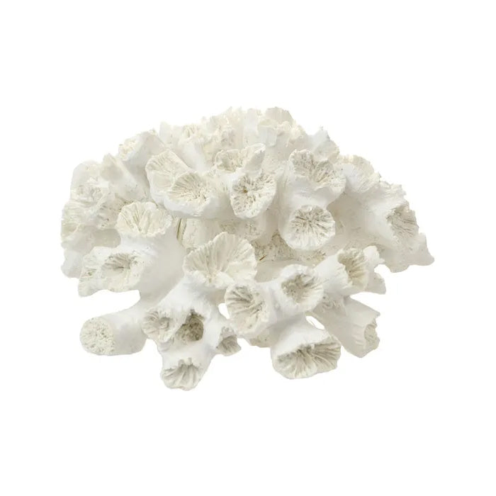 Anemone Coral Resin Sculpture 20x9cm White