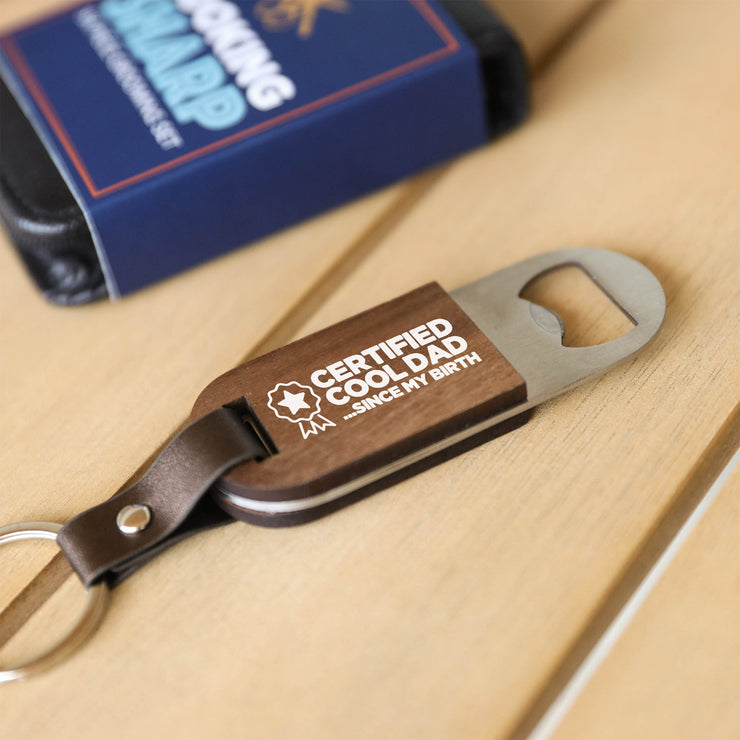 Bottle Opener Keyring Certified Cool Dad