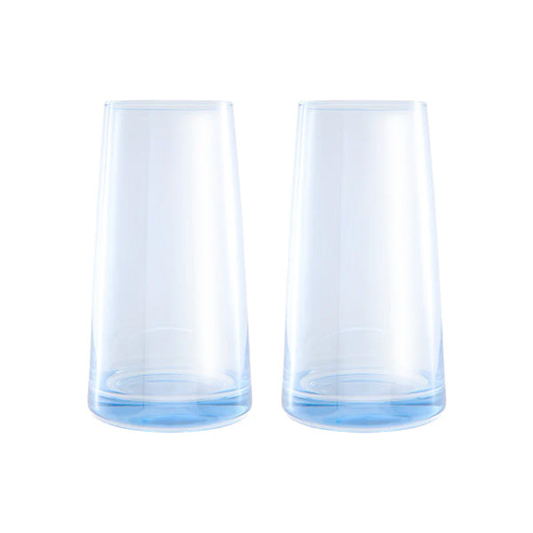 Glamour Highball Glass 480ml set 2 Blue Gift Boxed