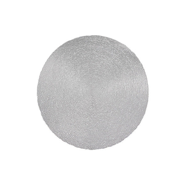 Table Accents Lace Metallic Round Placemat 38cm Silver