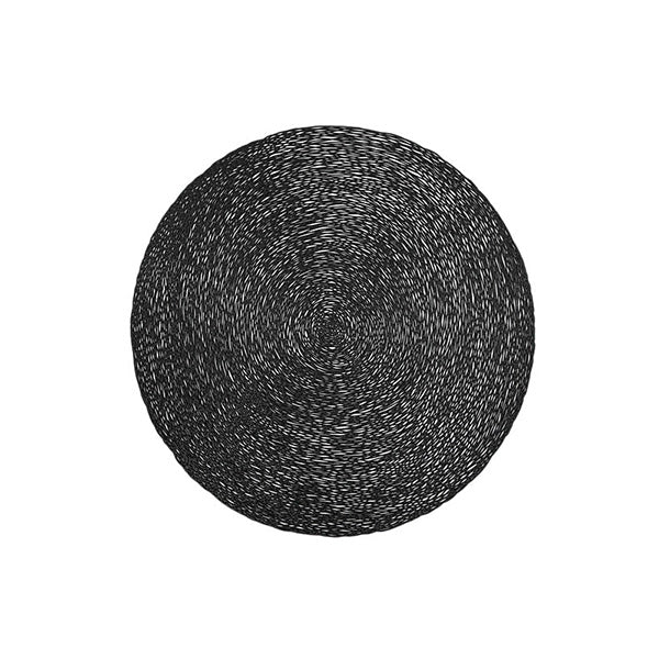 Table Accents Lace Metallic Round Placemat 38cm Black