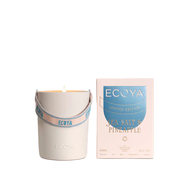 Ecoya High Summer 2026 - 400g Ceramic Candle - Sea Salt & Pineapple