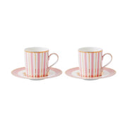 Teas & C's Regency Demi Cup & Saucer 100ml Set of 2 Pink Gift Boxed