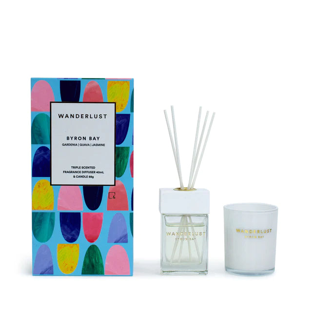 Wanderlust Candle & Diffuser Gift Pack - 2 Piece - Byron Bay
