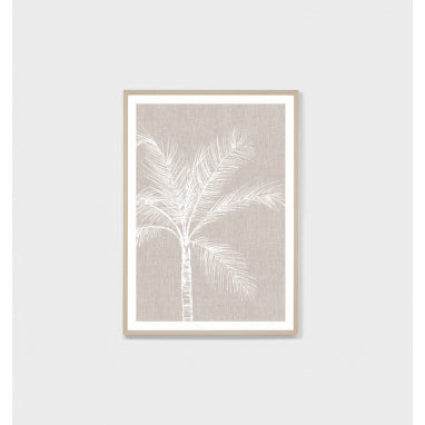 Warranbrooke Wall Art Palm Tree Sketch White 1 87 x 122 cm