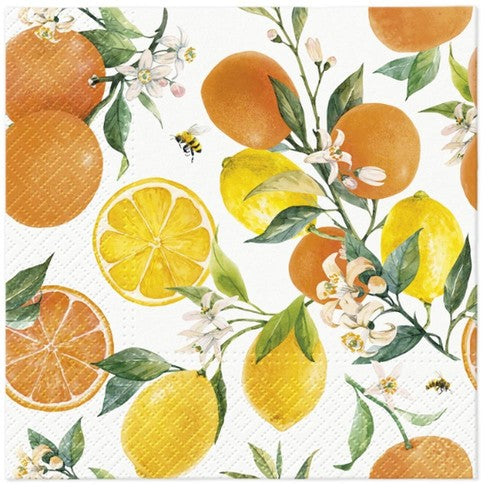 PAW Lunch Napkin Citrus with Bees