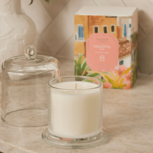 Valletta Glass Cloche Scented Candle – Santal