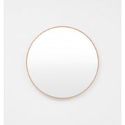 Simplicity Round Oak Look Mirror 80cm