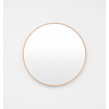 Simplicity Round Oak Look Mirror 80cm