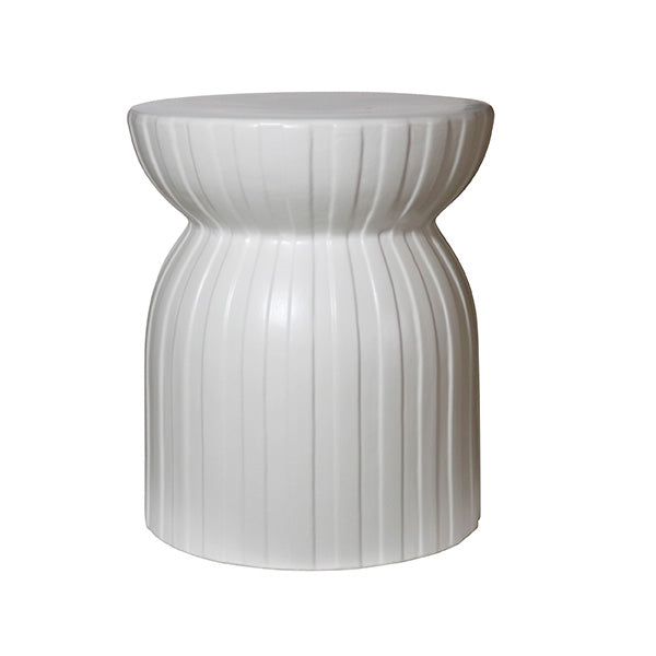 Ceramic Stool 35x45 cm Matt white