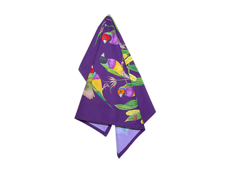 Eloise Short Lyric Tea Towel Gouldian Finch