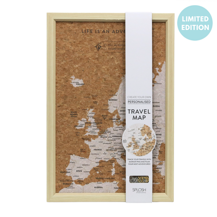 Limited Edition Travel Board Europe Small Map