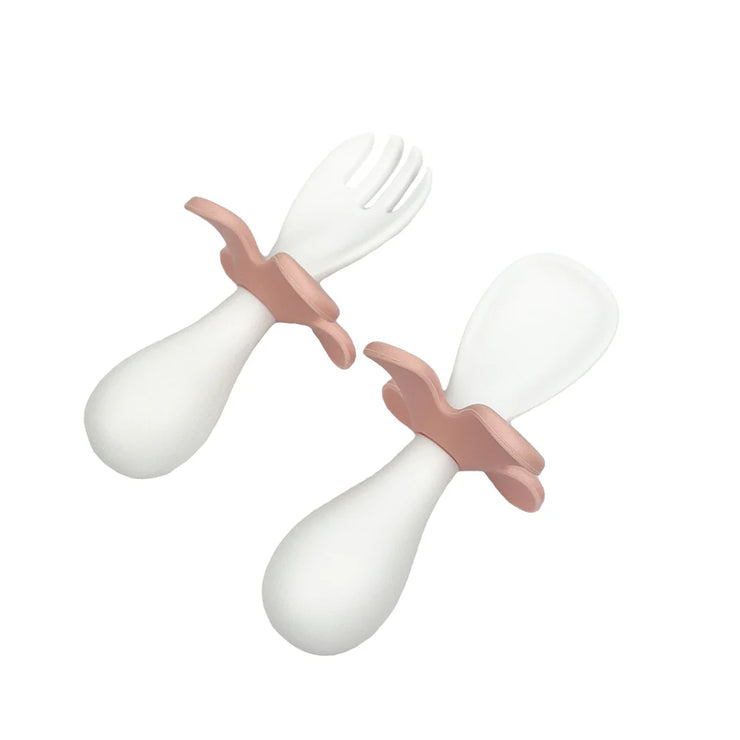 Flower Fork & Spoon White