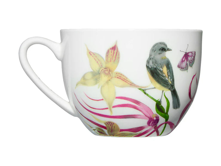 Eloise Short Lyric Cup & Saucer Yellow Robin Gift Boxed