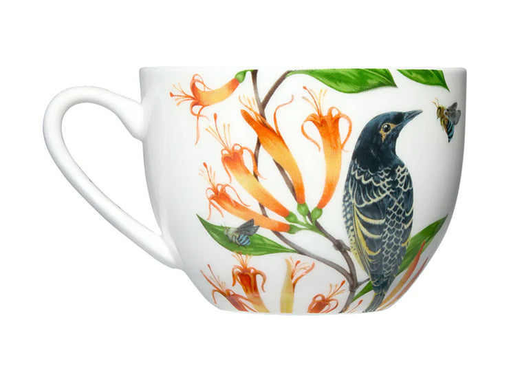 Eloise Short Lyric Cup & Saucer Regent Honeyeater Gift Boxed