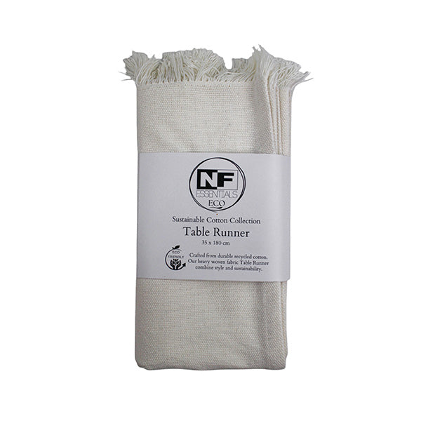 Natura Organic Runner 35 x 180cm White